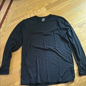 32 Degree Heat Men's Black Long Sleeve thermal Shirt